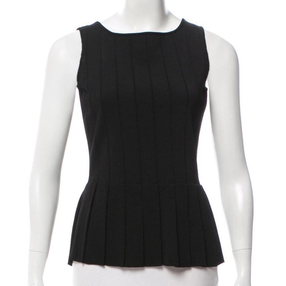 St. John Black Knit top size petite